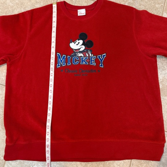 Vintage 1990’s Disney Store Mickey Mouse Red Sweatshirt/Fleece - Picture 6 of 7